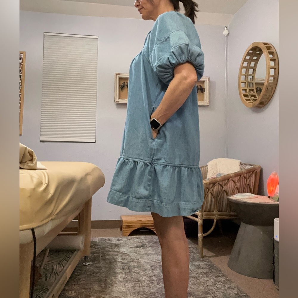 Old Navy Light Blue Denim Dress - Picture 3 of 16